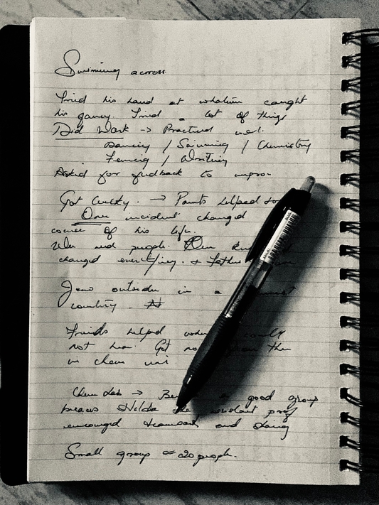 page of my illegible scrawl